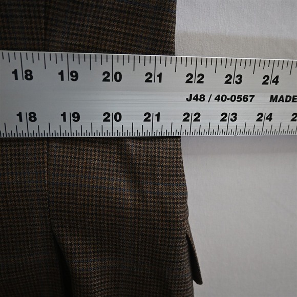 Michael Kors 42R Brown Plaid 100% Wool Mens Blazer Suit Jacket Sport Coat - Picture 8 of 16